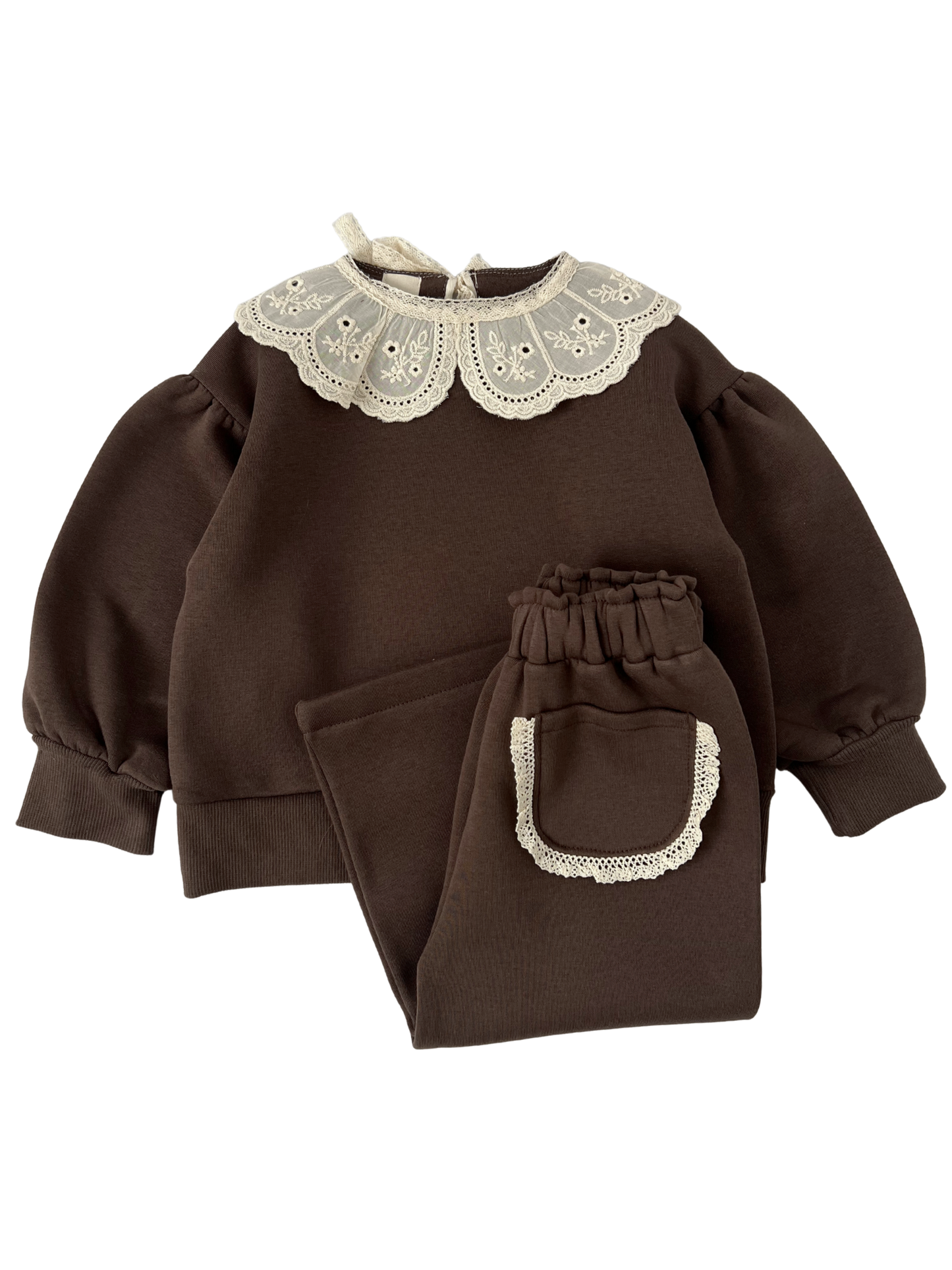 Brązowe spodnie dresowe