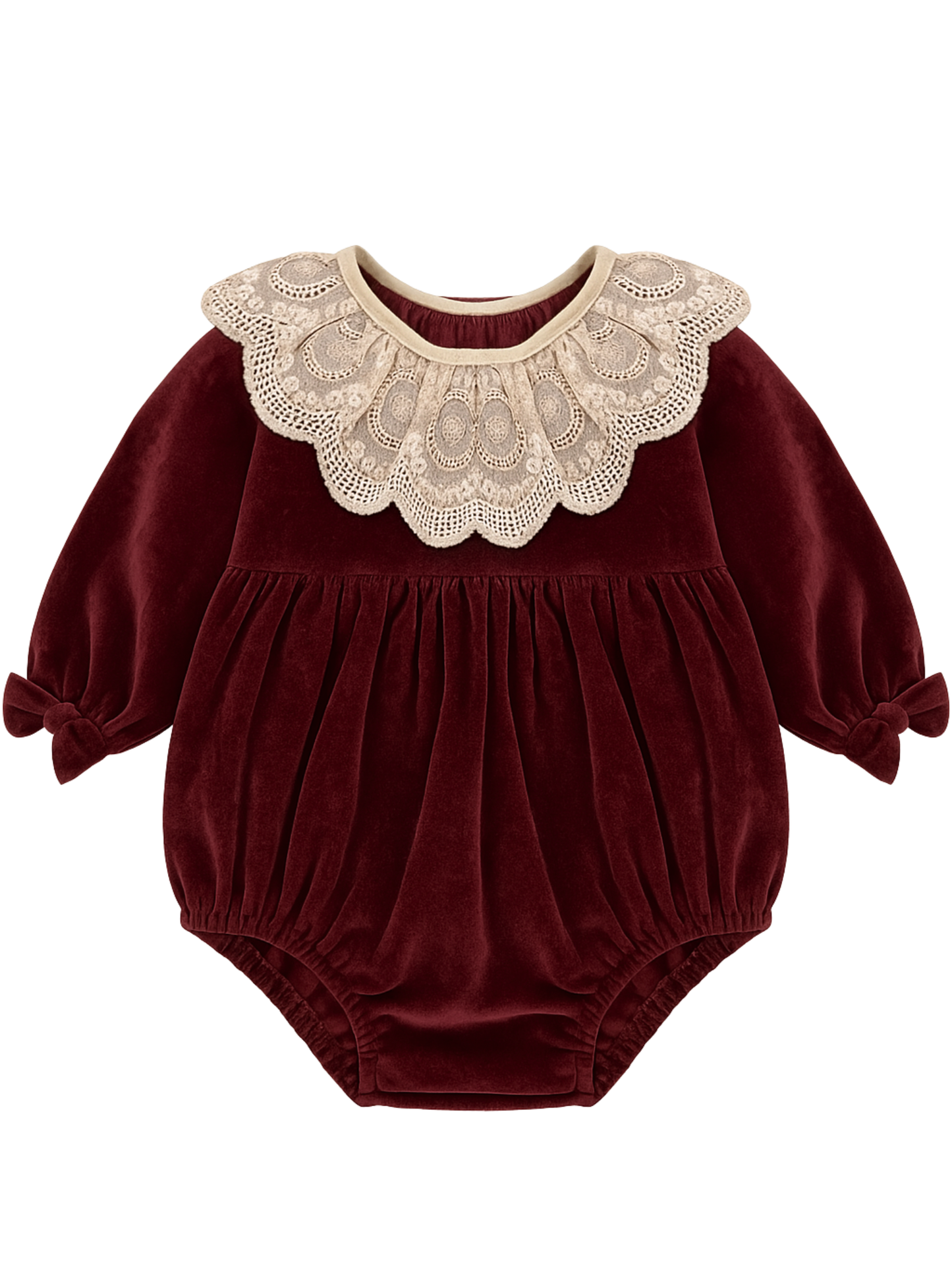 Rampers welurowy z kołnierzykiem- 3 kolory