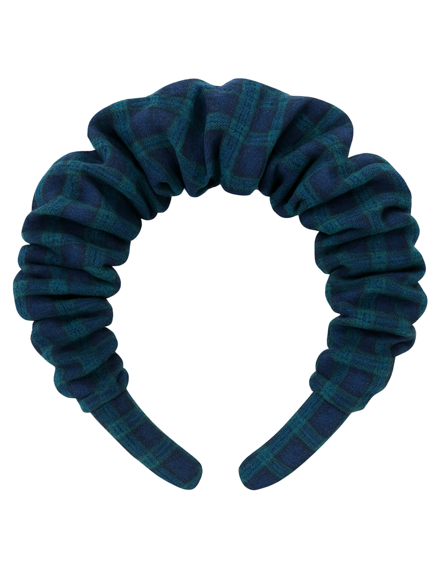 Opaska z marszczeniem świąteczna krata Royal