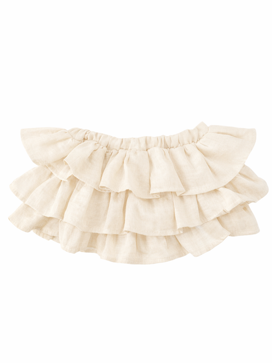 Muślinowe bloomersy z falbankami