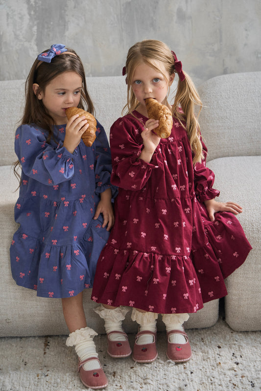 Sukienka w kokardki -dwa kolory