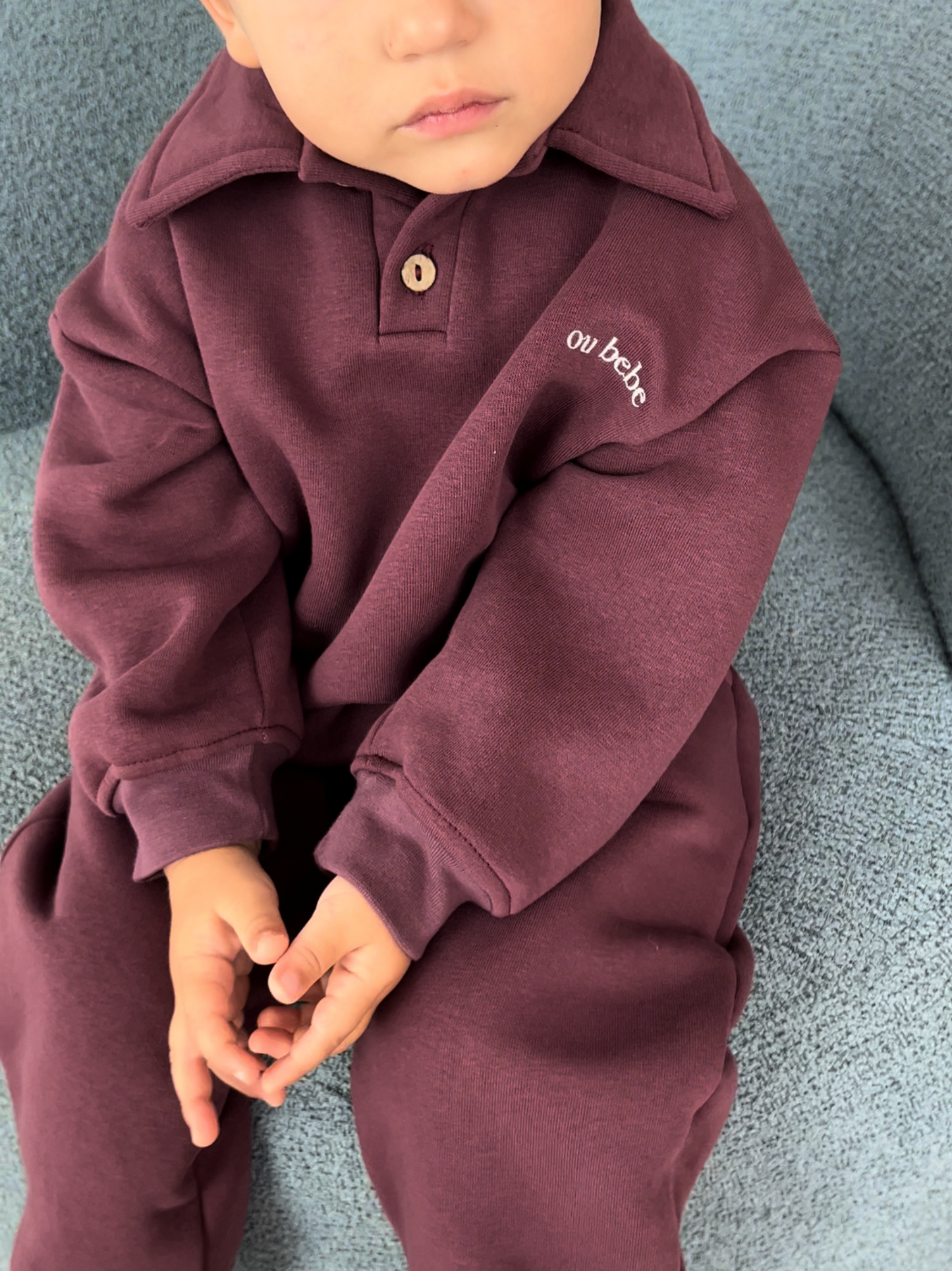 Dres z logo - bakłażanowy