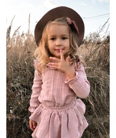 Komplet z muślinu dusty pink