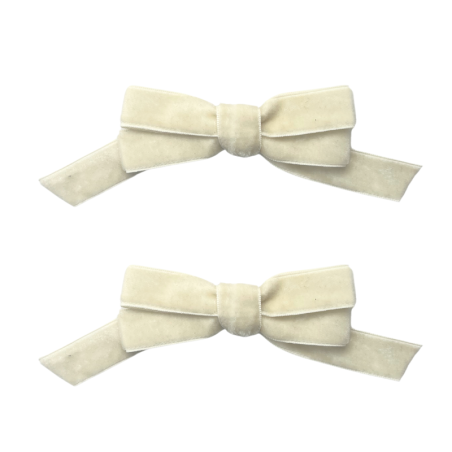 Spinki do włosów velvet cream bow