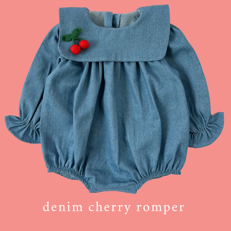 Rampers denim Cherry