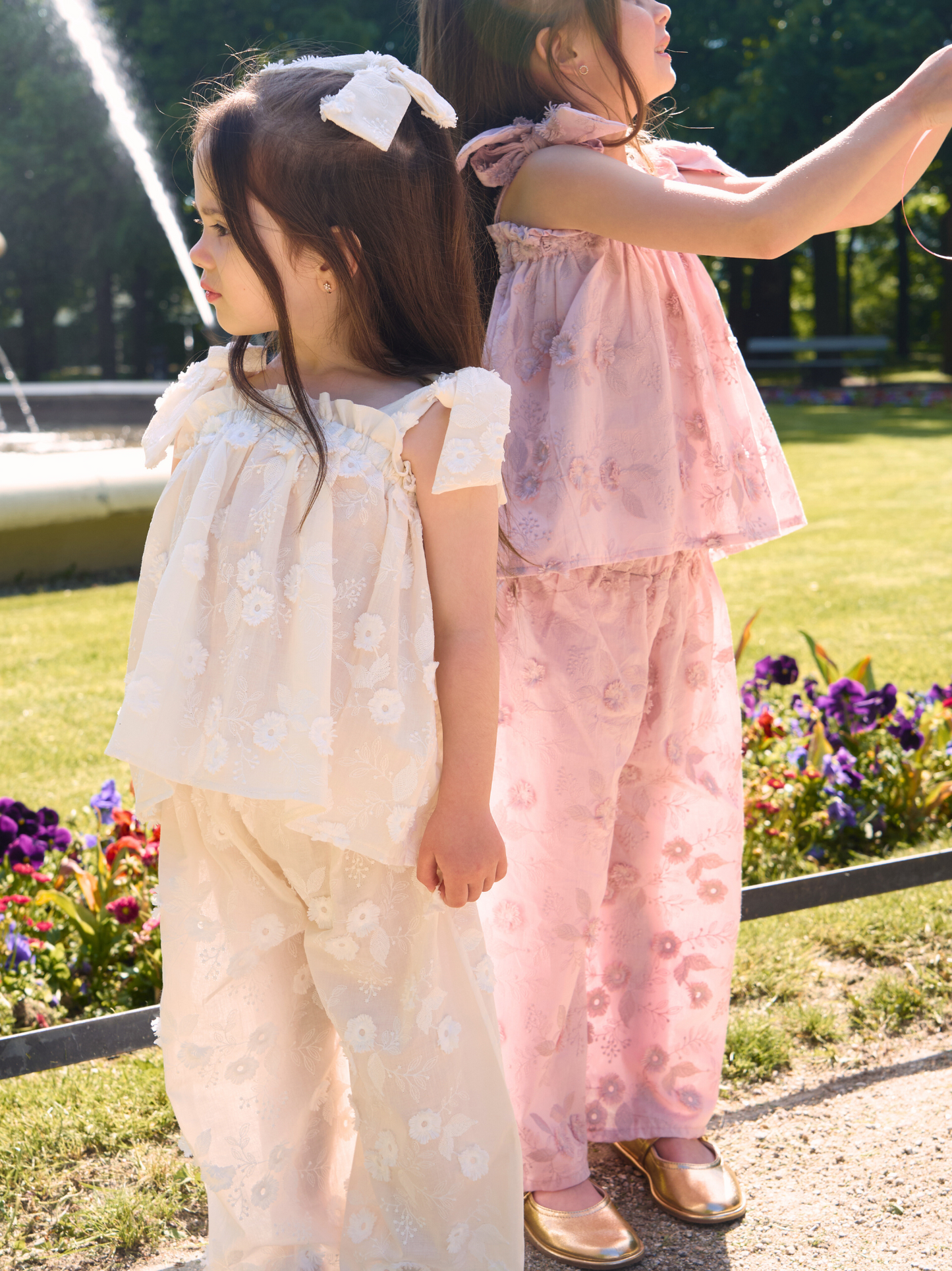 Bluzka z kokardami - ecru