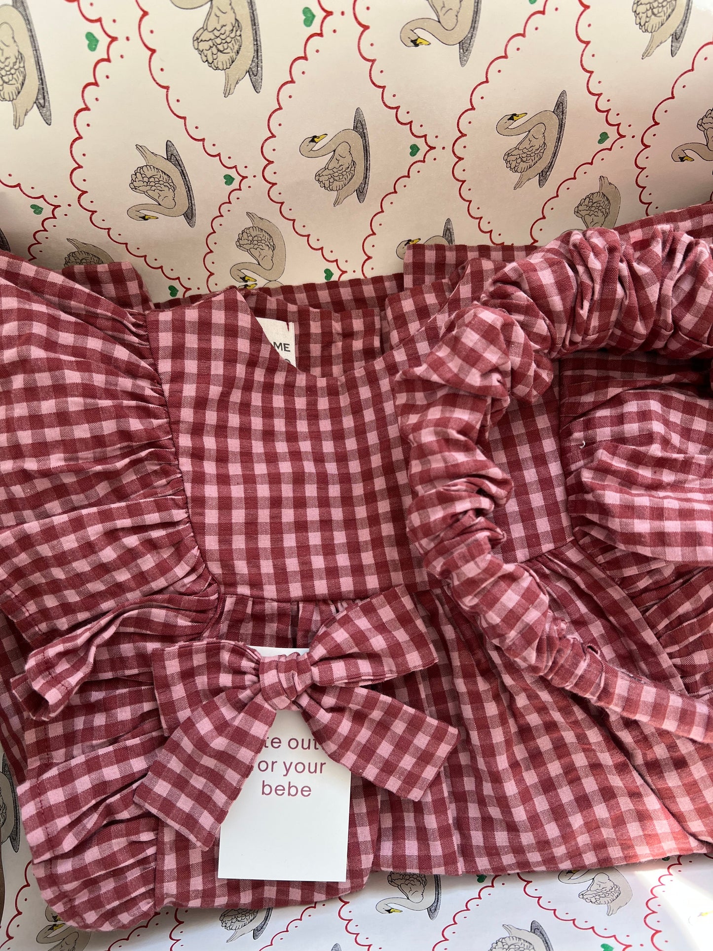 Sukienka bordowa vichy