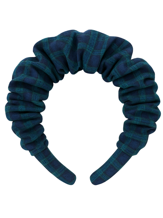 Opaska z marszczeniem świąteczna krata Royal