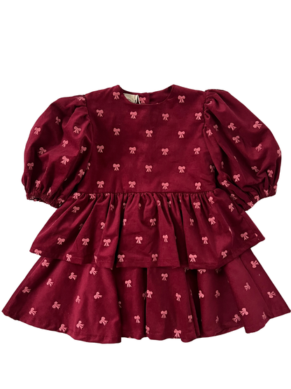 Sukienka z falbankami pink bows