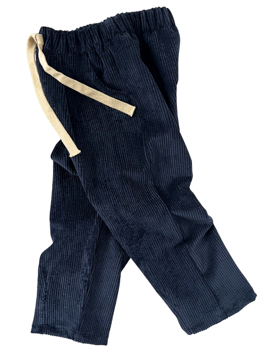 Spodnie sztruksowe - granatowe Royal