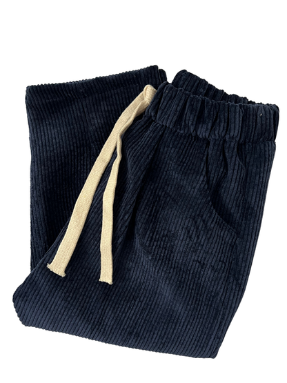 Spodnie sztruksowe - granatowe Royal