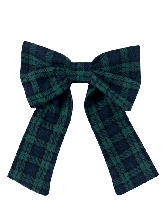 Duża kokarda w świąteczną kratę Royal