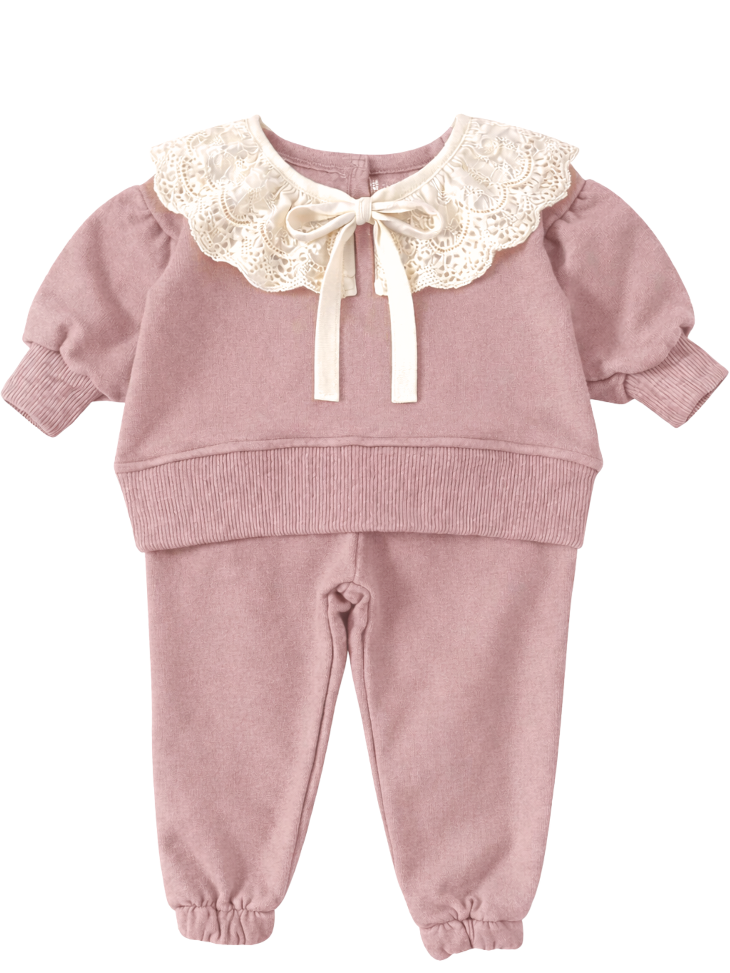 Różowy dres z odczepianym kołnierzykiem