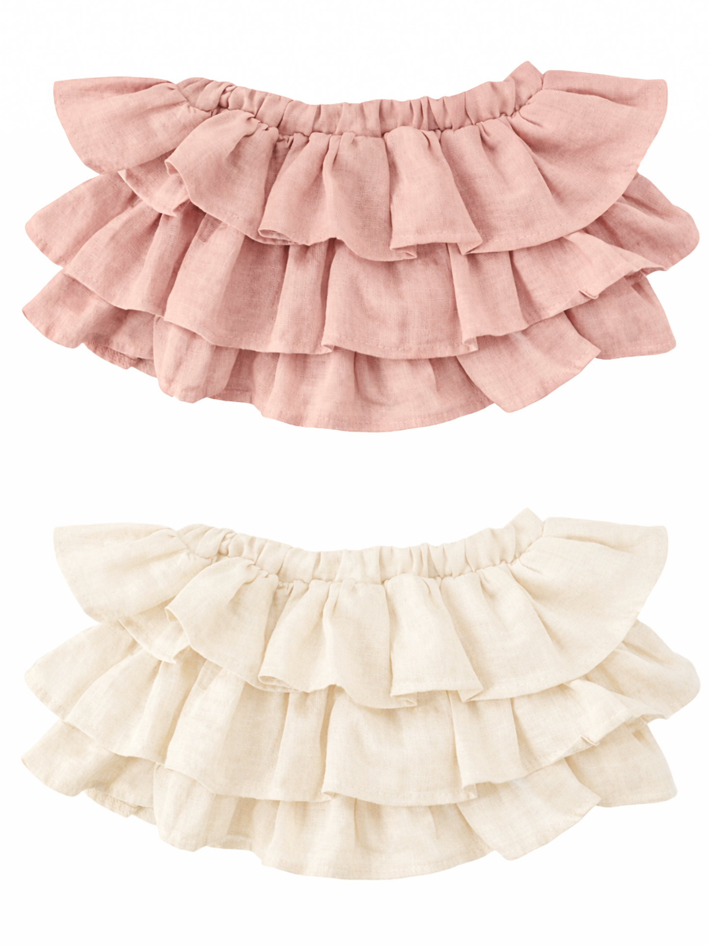 Muślinowe bloomersy z falbankami