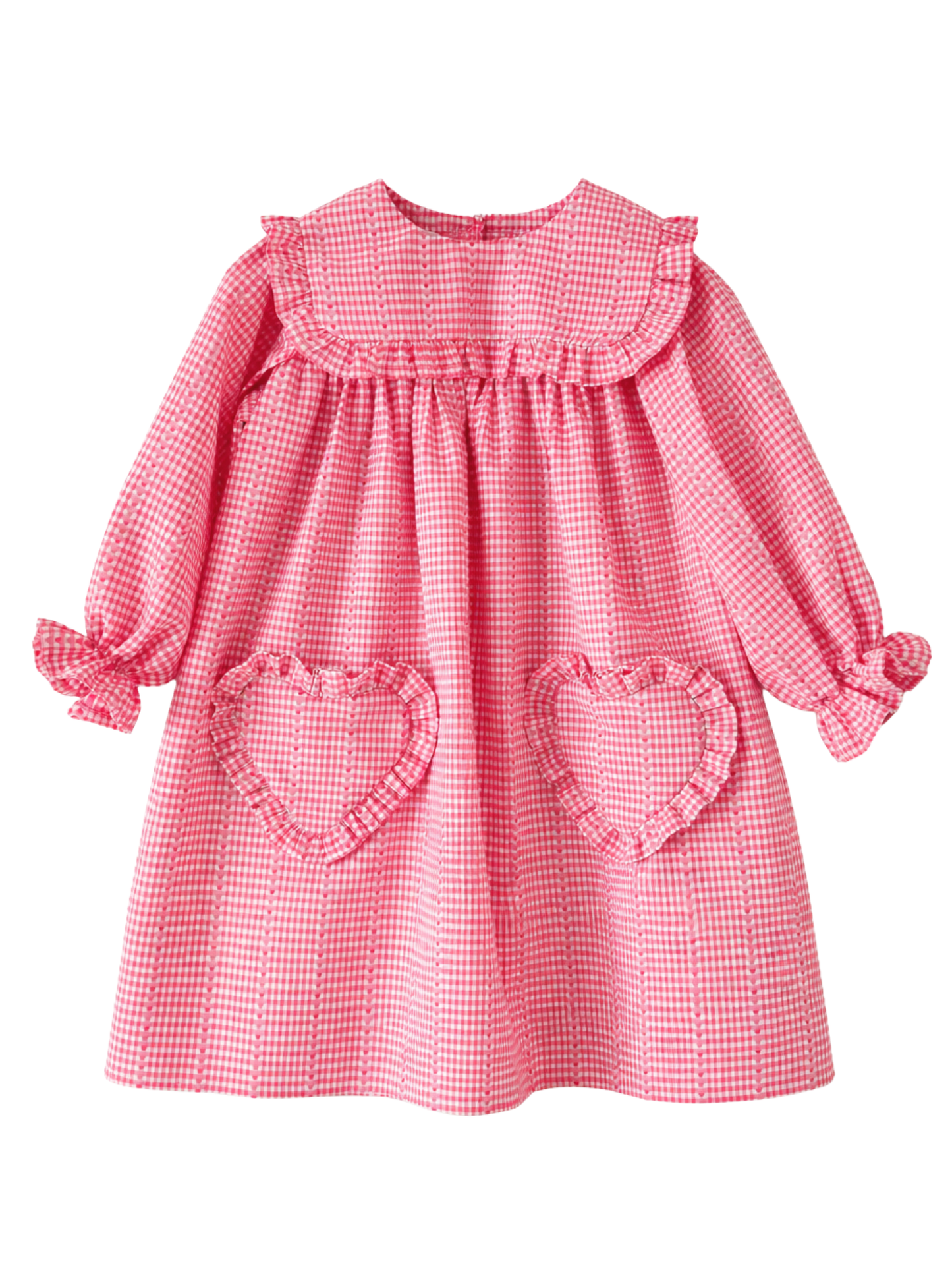 Sukienka w serduszka różowa