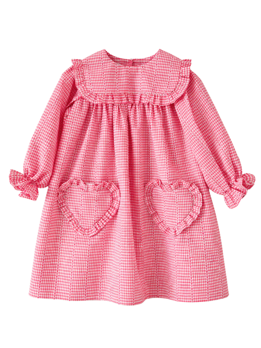 Sukienka w serduszka różowa