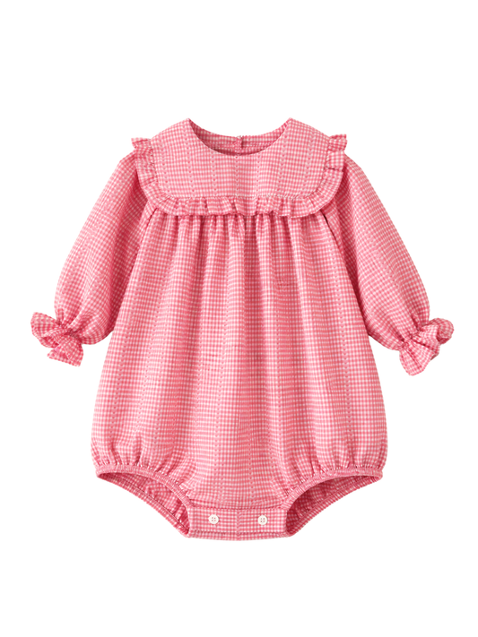 Bawełniany rampers w serduszka