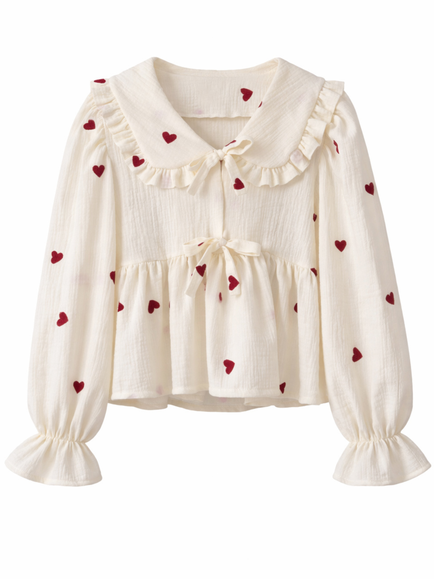 LOVE MAMA koszula z kołnierzykiem i baskinką