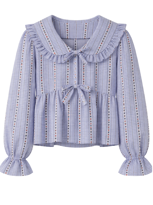 MON CHÈRI koszula z kołnierzykiem i baskinką