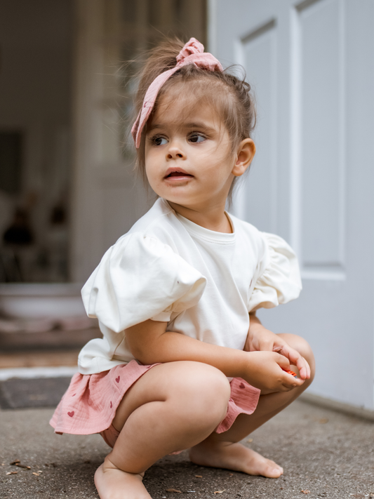 T-shirt z bufkami serce