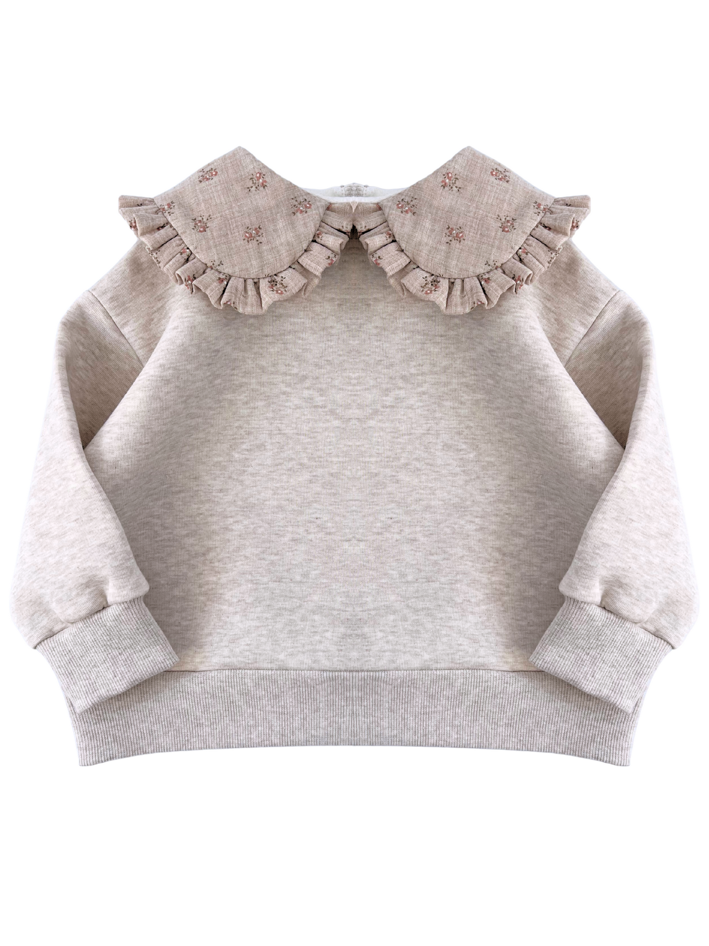 Bluza dresowa z kołnierzykiem Beżowy Melanż