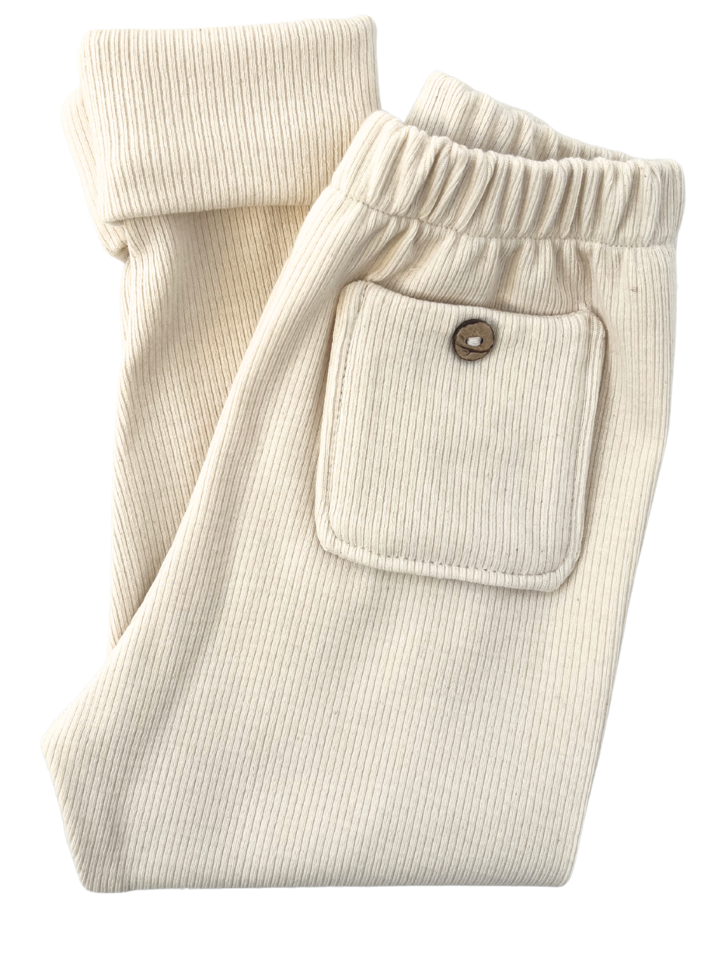 Legginsy z kieszonką - kremowe