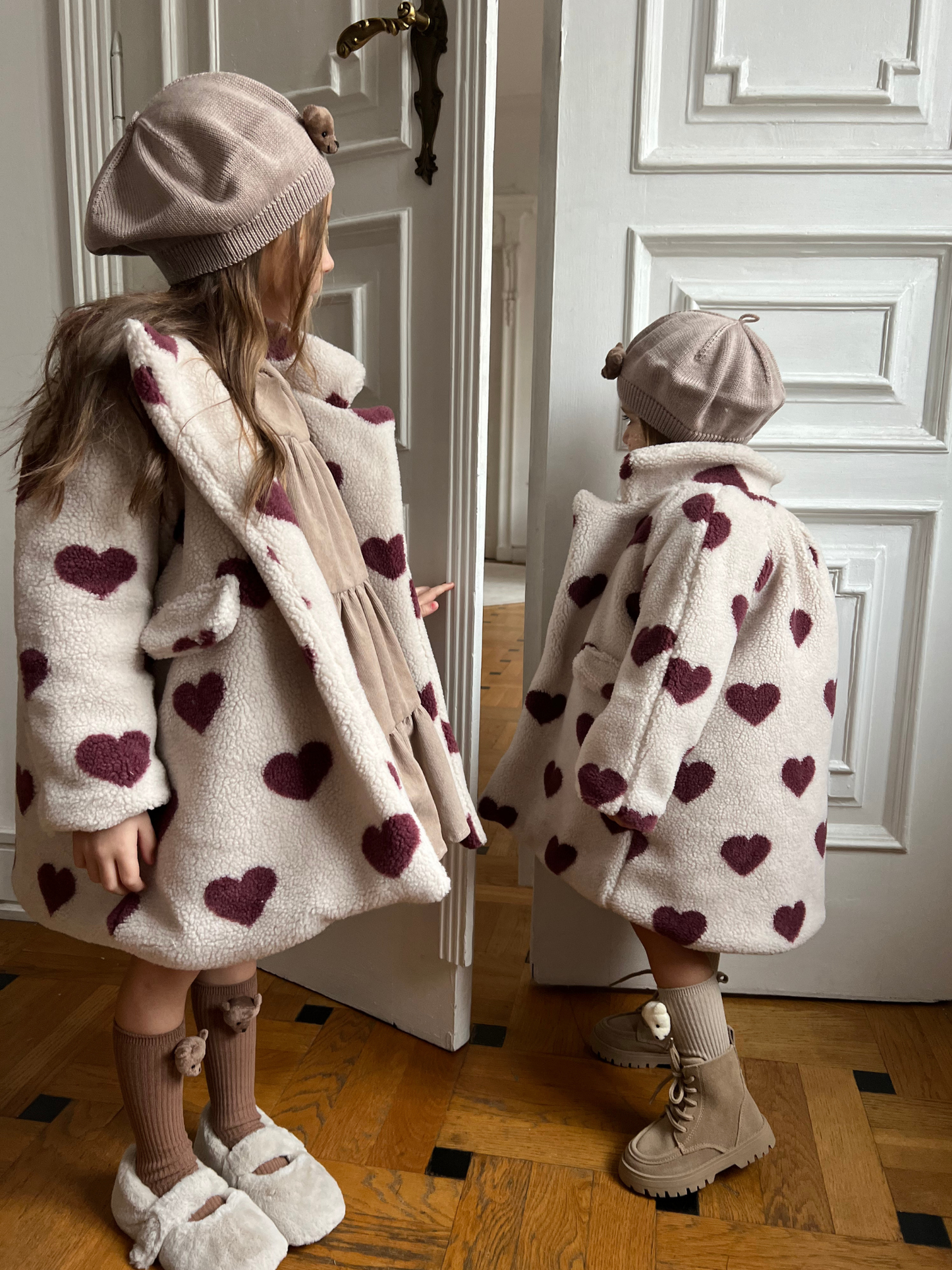 Zimowy płaszczyk w serca