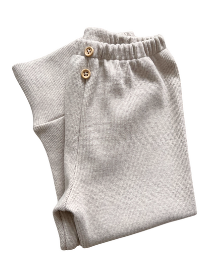 Legginsy z guzikami Beżowy Melanż