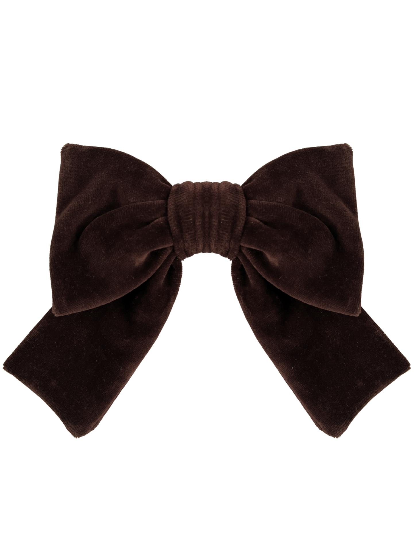 Duża kokardka welurowa- brązowa