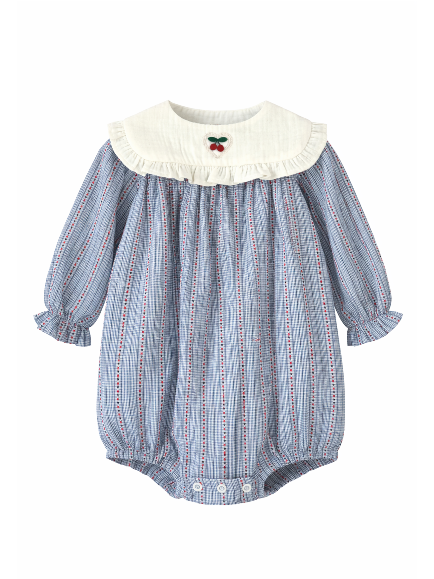 Bawełniany rampers w serduszka