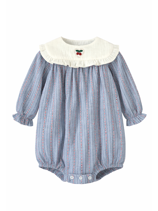 Bawełniany rampers w serduszka