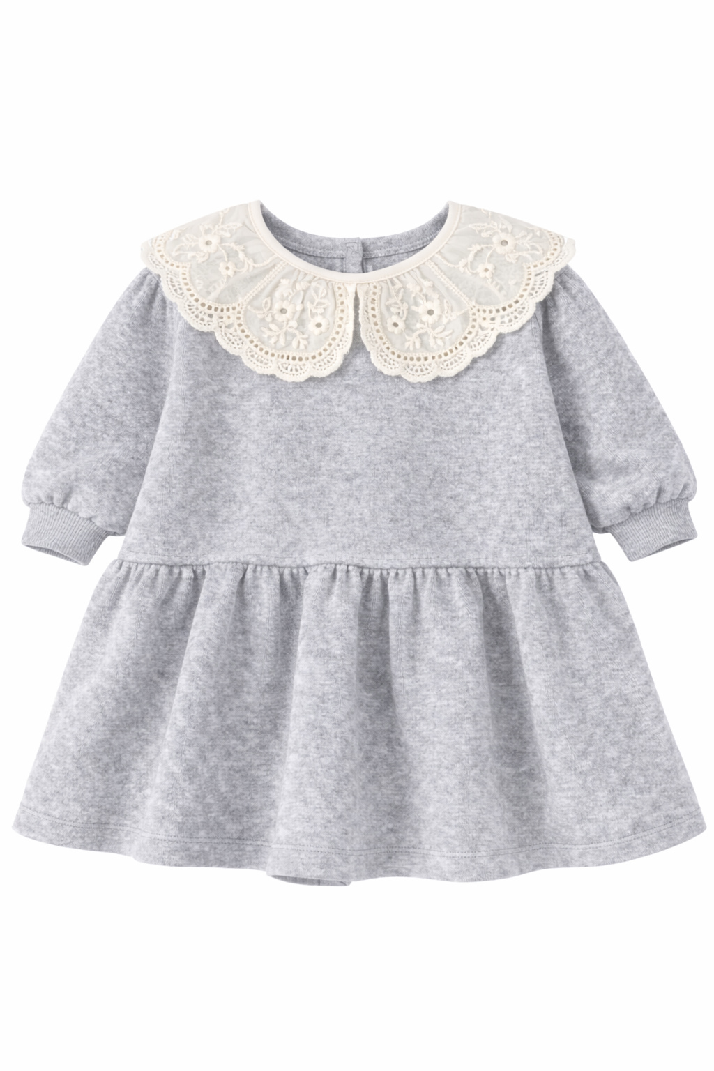 Dresowa sukienka z odpinanym kołnierzem