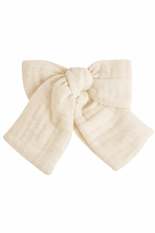 Duża kokardka kremowa