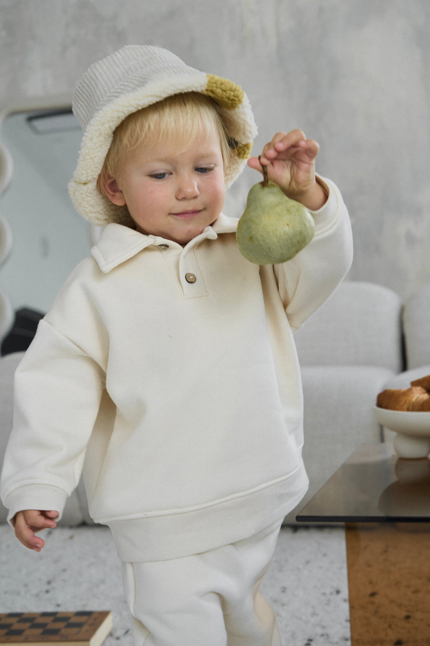 Dres z logo - kremowy