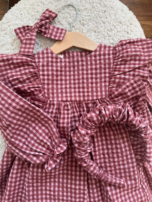 Kokardka w kratkę vichy