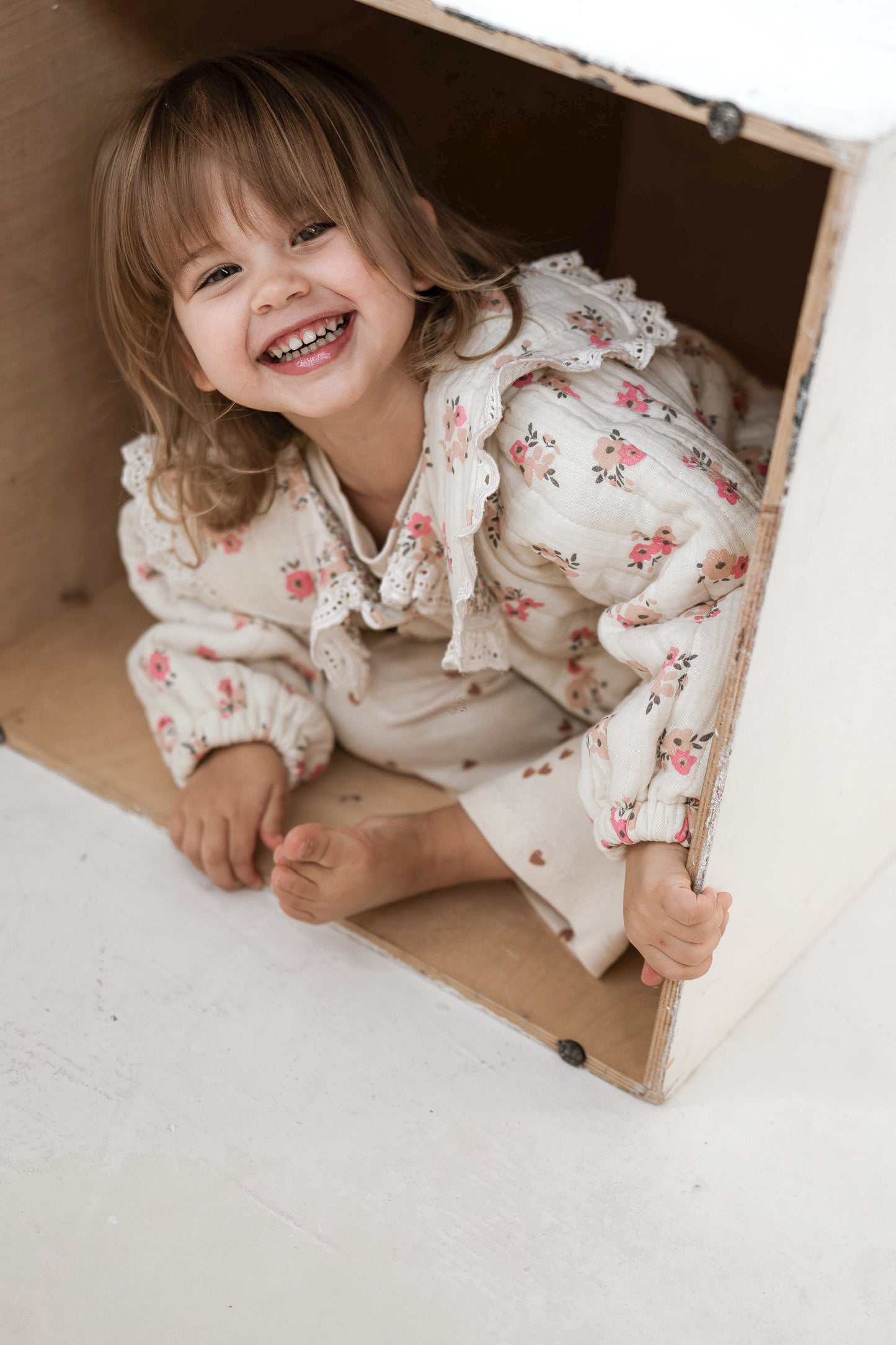 Pikowana kurtka w kwiaty