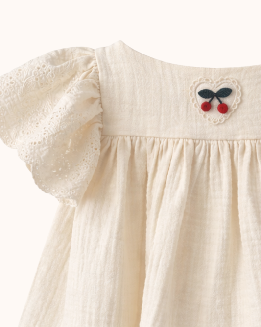 APRIL Bluzka kremowa z haftami