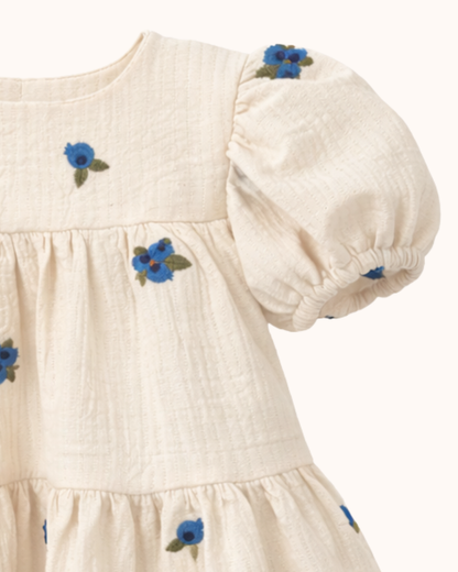 APRIL Sukienka haftowana berry