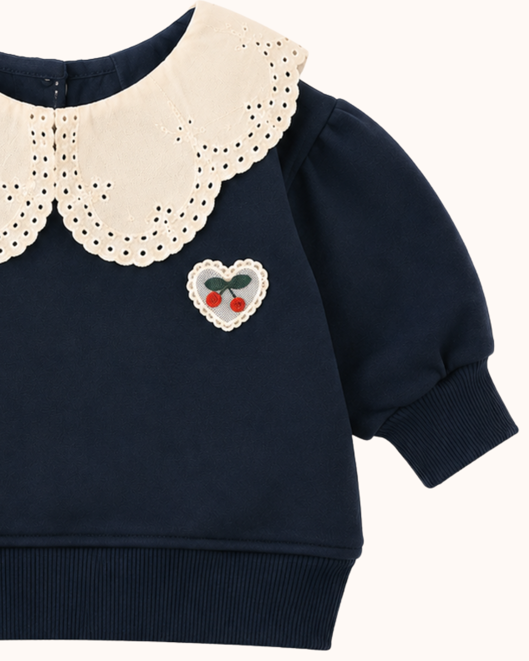 Bluza z kołnierzykiem -granatowa