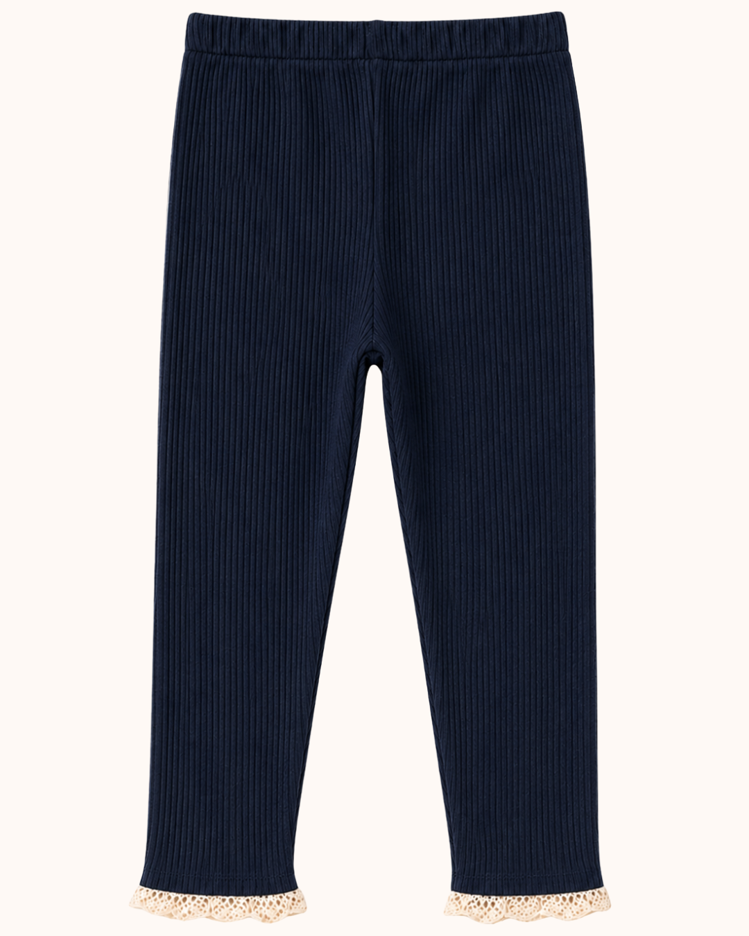 Legginsy z koronką granatowe