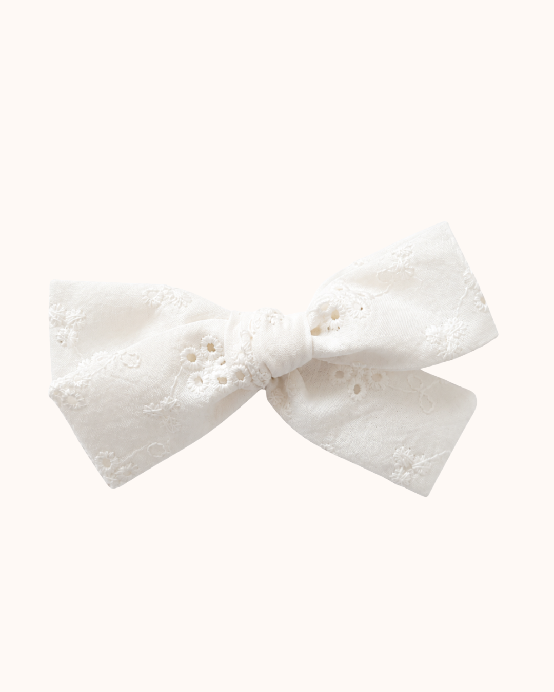 COTTON mała kokardka biała