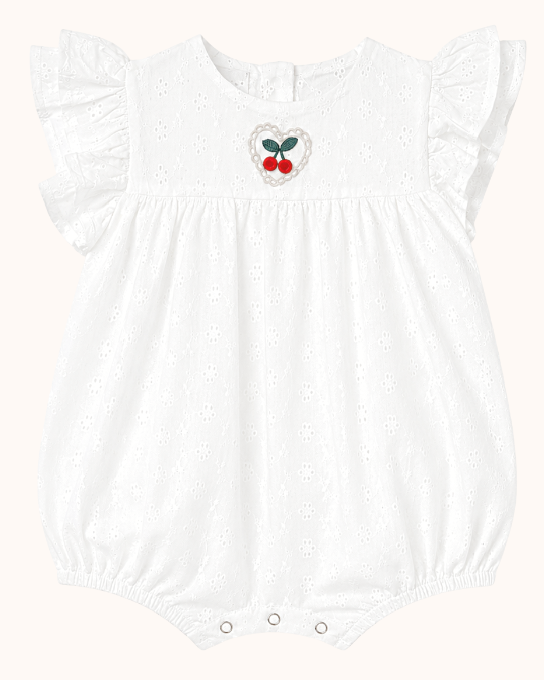 COTTON Rampers bawełniany z wisienką 🍒