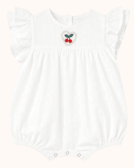 COTTON Rampers bawełniany z wisienką 🍒